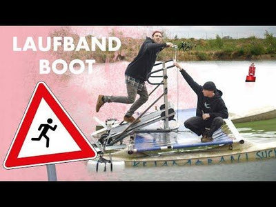 Laufband auf Katamaran - Bootsmotor CO2 neutral